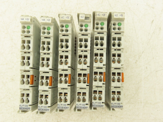 Beckhoff KL9100 2-Channel Relay Output Bus Terminal 24VDC 10A Lot Of 6