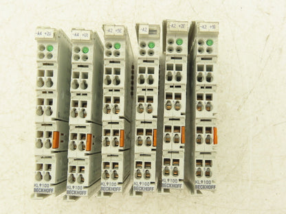 Beckhoff KL9100 2-Channel Relay Output Bus Terminal 24VDC 10A Lot Of 6