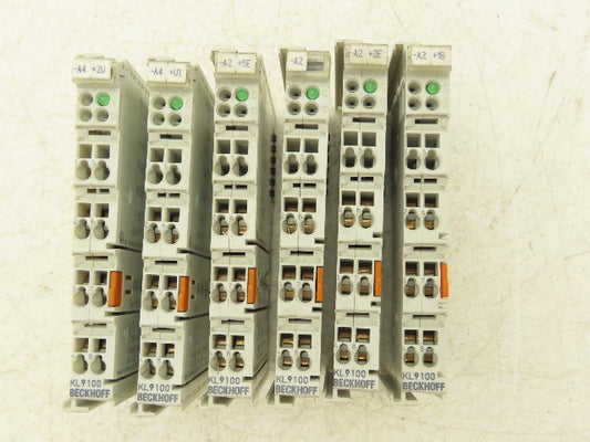 Beckhoff KL9100 2-Channel Relay Output Bus Terminal 24VDC 10A Lot Of 6