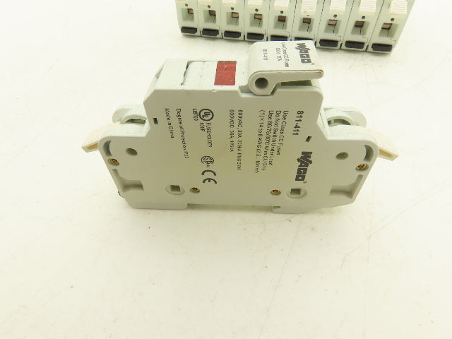 WAGO 811-411 Single Pole Fuse Holder for CC Fuses 30A 600VAC Lot of 10