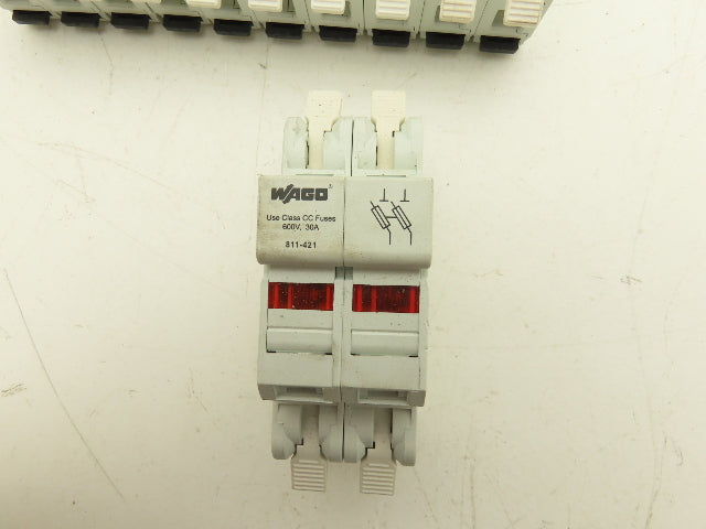WAGO 811-421 Two Pole Fuse Holder for CC Fuses 30A 600VAC Lot of 12