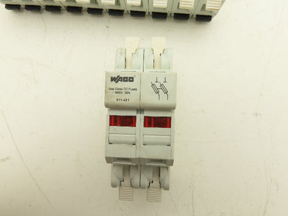 WAGO 811-421 Two Pole Fuse Holder for CC Fuses 30A 600VAC Lot of 12
