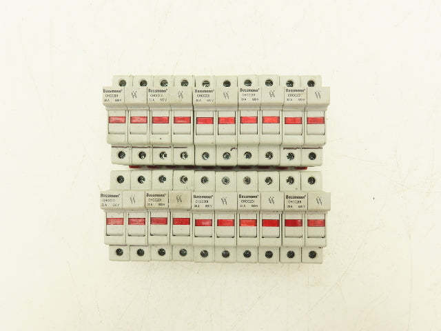 Bussmann CHCC2DI CHCC Modular Fuse Holder 30A 600V 2 Pole w/Indicator Lot of 10