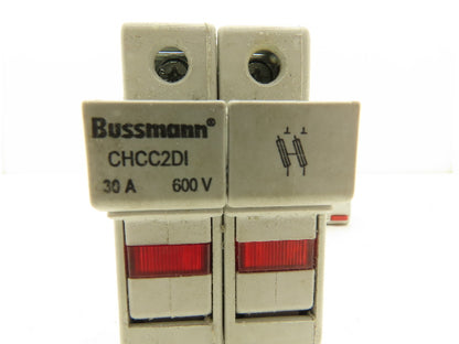 Bussmann CHCC2DI CHCC Modular Fuse Holder 30A 600V 2 Pole w/Indicator Lot of 10