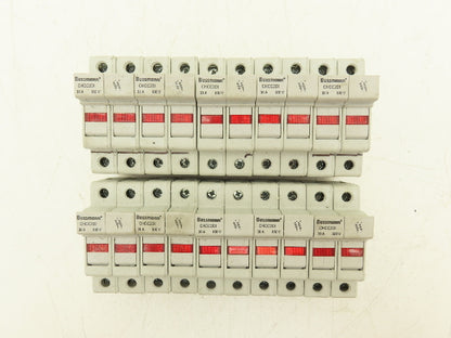 Bussmann CHCC2DI CHCC Modular Fuse Holder 30A 600V 2 Pole w/Indicator Lot of 10