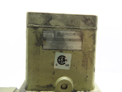Ross Controls 3573A6152 Pneumatic Double Valve L-G Monitor 120V Solenoid 1"NPT