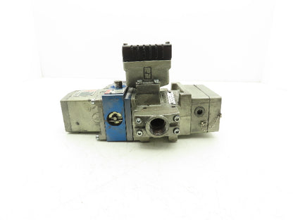 Ross Controls 3573A6152 Pneumatic Double Valve L-G Monitor 120V Solenoid 1"NPT