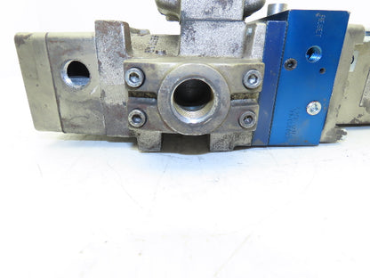Ross Controls 3573A6152 Pneumatic Double Valve L-G Monitor 120V Solenoid 3/4"NPT