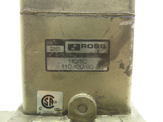 Ross Controls 3573A6152 Pneumatic Double Valve L-G Monitor 120V Solenoid 3/4"NPT