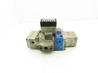 Ross Controls 3573A6152 Pneumatic Double Valve L-G Monitor 120V Solenoid 3/4"NPT