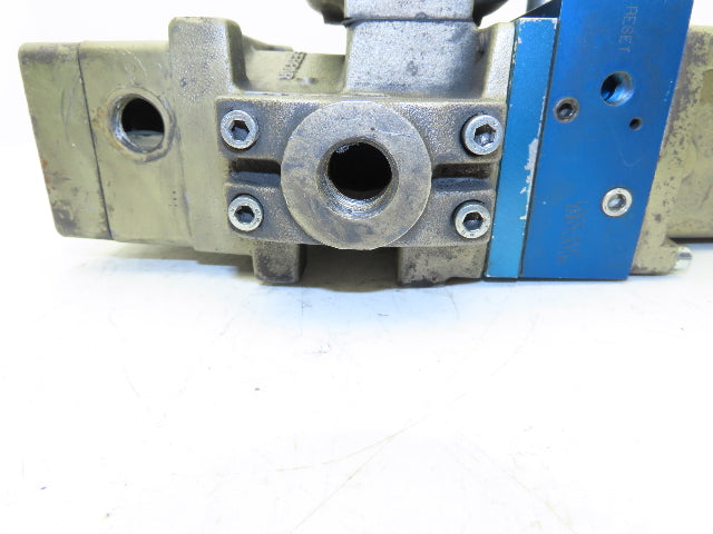 Ross Controls 3573A6152 Pneumatic Double Valve L-G Monitor 120V Solenoid 1/2"NPT