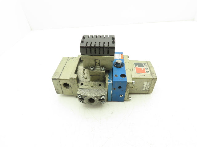Ross Controls 3573A6152 Pneumatic Double Valve L-G Monitor 120V Solenoid 1/2"NPT
