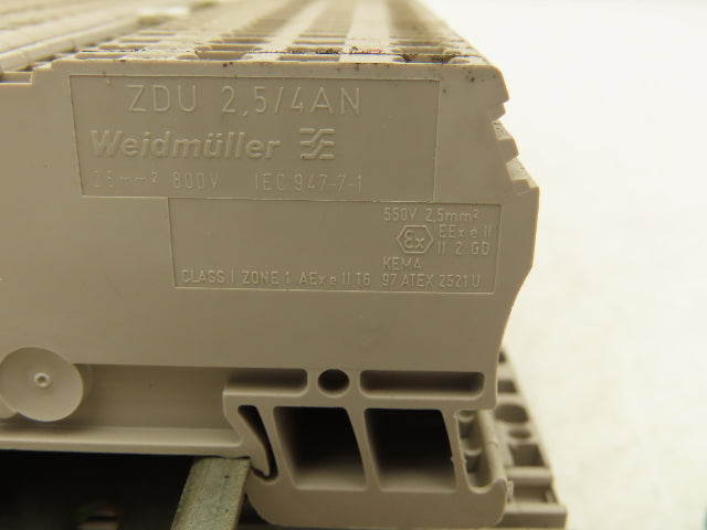 Weidmuller ZDU 2.5/4AN Terminal Block DIN Rail 2.5mm² 800V Mixed Lot of 88
