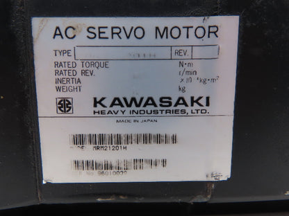 Kawasaki MRM21201H AC Servo Motor 6.67Nm 3000 RPM