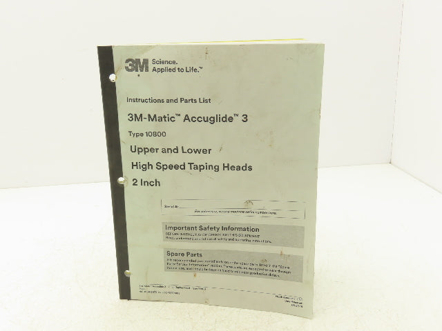 3-M 44-0009-2070-0 Parts & Service Manuel 3-M-Matic AccuGlide Scotch 40 Page