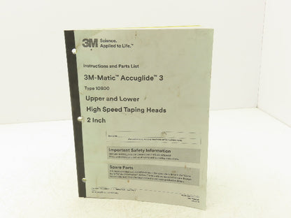 3-M 44-0009-2070-0 Parts & Service Manuel 3-M-Matic AccuGlide Scotch 40 Page