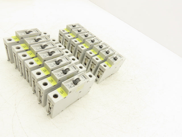 Siemens 5SX21 B10 Single-Pole 10A Miniature Circuit Breaker Lot of 14