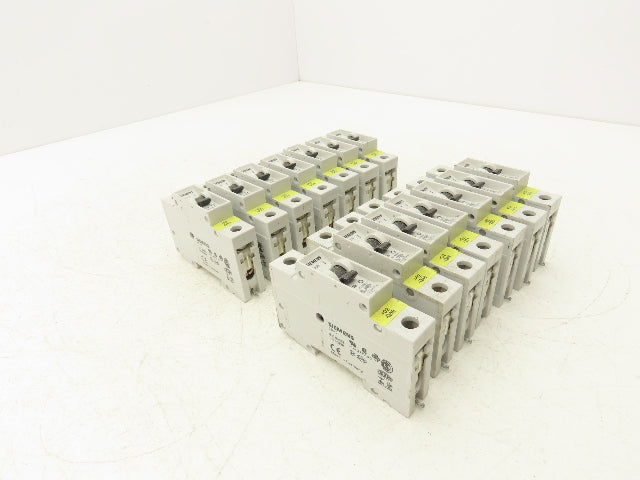 Siemens 5SX21 B10 Single-Pole 10A Miniature Circuit Breaker Lot of 14