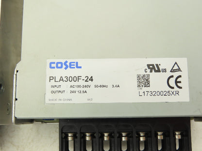 Cosel PLA300F-24 Power Supply Input 100-240 VAC Output 24VDC/12.5A Lot of 2