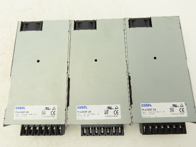 Cosel PLA300F-24 Power Supply Input 100-240 VAC Output 24VDC/12.5A Lot of 3