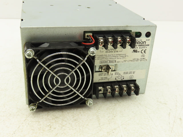 Omron S8JX-N60024N Power Supply Input 100-240 VAC 24 VDC Output 27A 50-60 Hz