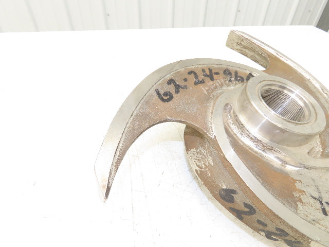 A90534-C 316SS Stainless Impeller 3-Blade 2-1/4" Threaded Bore 14"OD