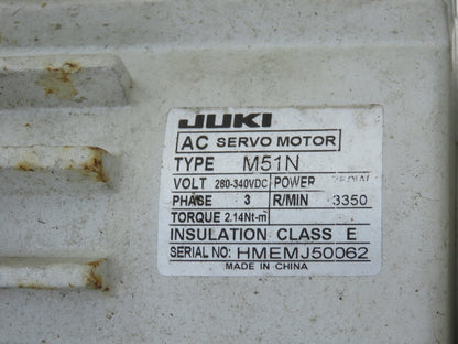 Juki M51N Clutch Motor & Controller For Sewing Machine 280-340VDC 3350 RPM