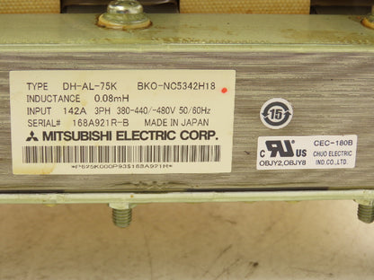 Mitsubishi Electric DH-AL-75K AC Reactor Unit 75kW In 380-480 VAC 3 Ph 50-60Hz