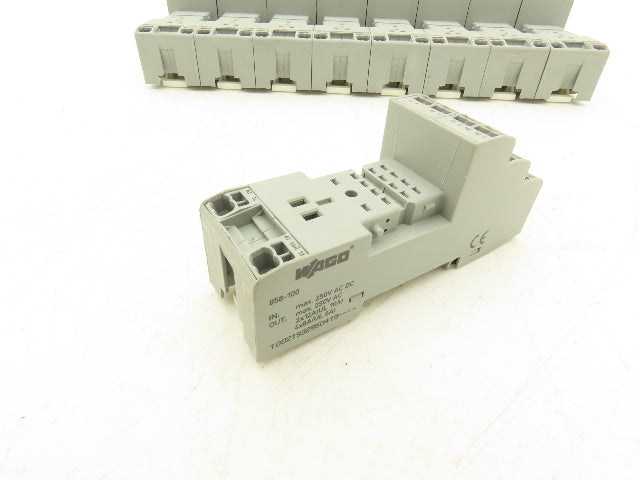 Wago 858-100 14-Pin Relay Socket Terminal Block Spring Cage Lot of 9