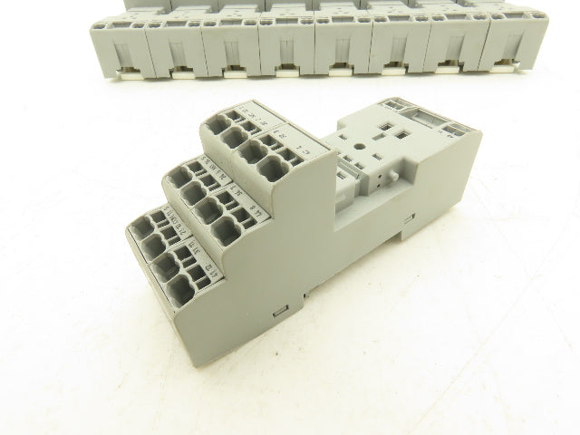 Wago 858-100 14-Pin Relay Socket Terminal Block Spring Cage Lot of 9
