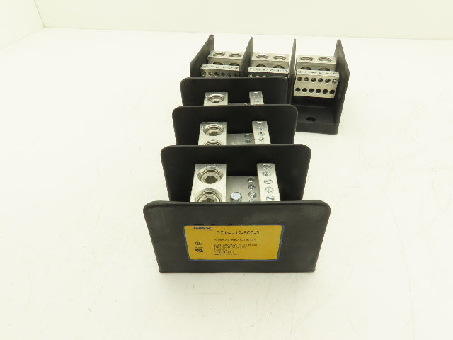 Ilsco PDB-212-500-3 Power Distribution Block 760A 600V 3-Pole Lot of 2