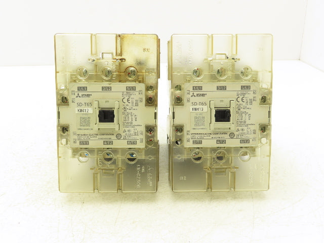 Mitsubishi SD-T65 Motor Starter Contactor 3Ph 40Hp 600V 100A 24VDC Coil Lot of 2
