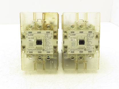 Mitsubishi SD-T65 Motor Starter Contactor 3Ph 40Hp 600V 100A 24VDC Coil Lot of 2