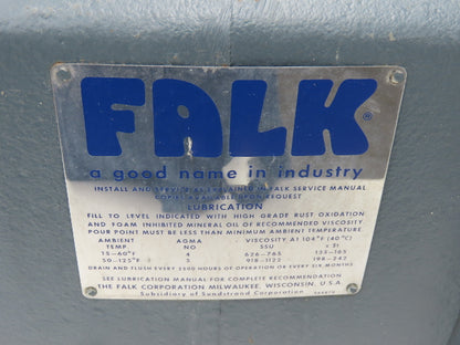 Falk 7.52-1040FZ2AS Inline Gearbox 11.2 Ratio Reducer 7.5Hp 155rpm w/Motor Mount