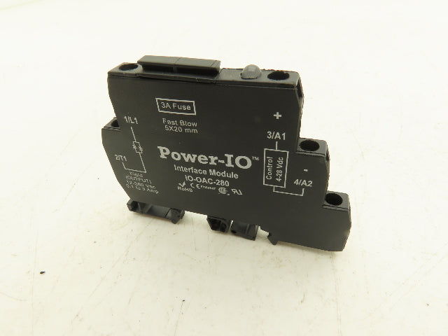 Power-IO IO-OAC-280 AC Output Interface 4-28VDC to 12-280VAC 3 Amp Lot of 2