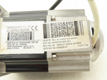 ABB 3HAC021456-001/04 AC Servo Motor 3PH Pinion Shaft Robotics