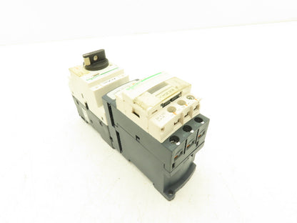 Schneider GV2-P14/4-6.3A Manual Motor Starter Overload w Contactor 3 Ph Lot of 2