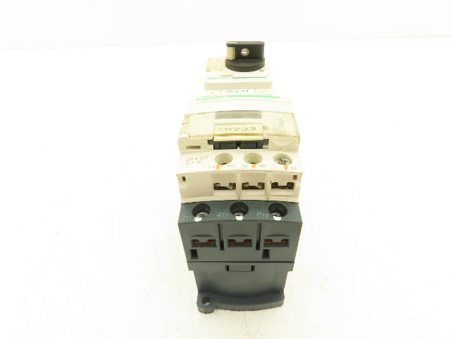 Schneider GV2-P14/4-6.3A Manual Motor Starter Overload w Contactor 3 Ph Lot of 2