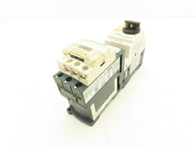 Schneider GV2-P14/4-6.3A Manual Motor Starter Overload w Contactor 3 Ph Lot of 2