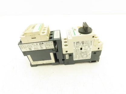 Schneider GV2-P14/4-6.3A Manual Motor Starter Overload w Contactor 3 Ph Lot of 2