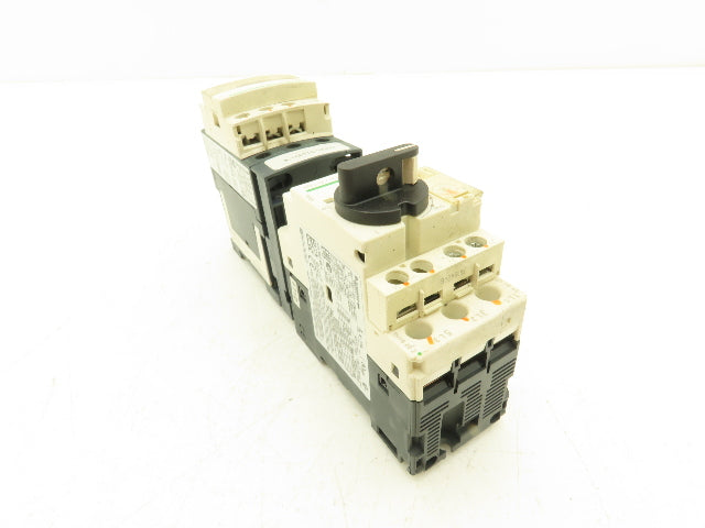 Schneider GV2-P14/4-6.3A Manual Motor Starter Overload w Contactor 3 Ph Lot of 2