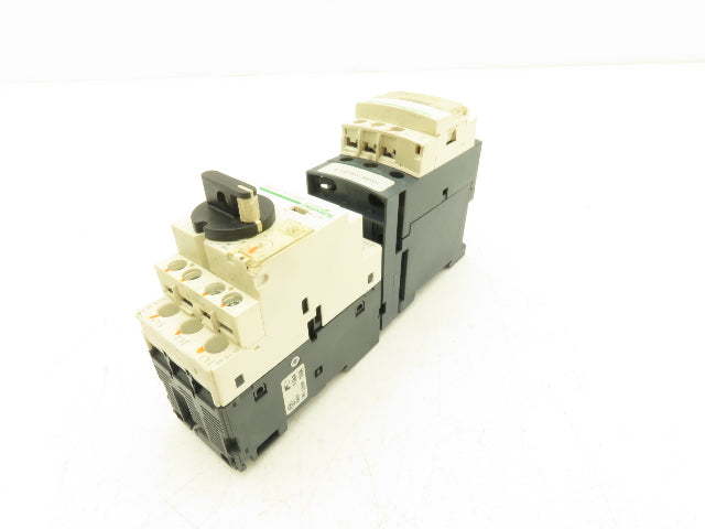 Schneider GV2-P14/4-6.3A Manual Motor Starter Overload w Contactor 3 Ph Lot of 2