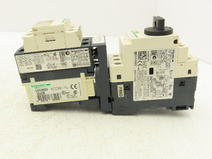 Schneider GV2-P08/2.5-4A Manual Motor Starter Overload w Contactor 3 Ph Lot of 2