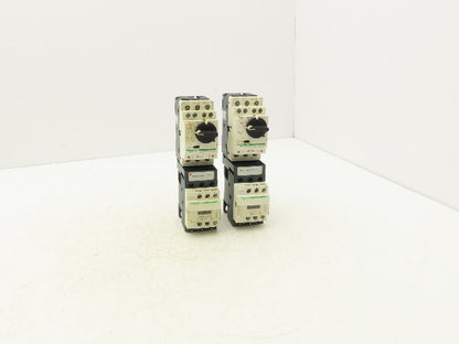 Schneider GV2-P08/2.5-4A Manual Motor Starter Overload w Contactor 3 Ph Lot of 2