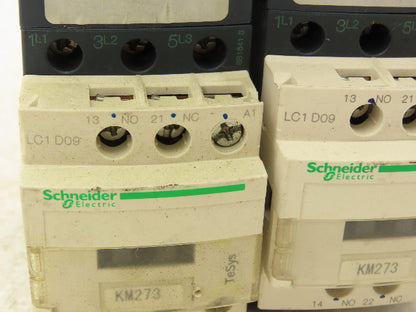 Schneider GV2-P08/2.5-4A Manual Motor Starter Overload w Contactor 3 Ph Lot of 2