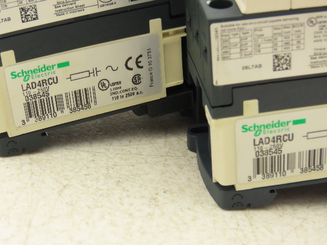 Schneider GV2-P08/2.5-4A Manual Motor Starter Overload w Contactor 3 Ph Lot of 2