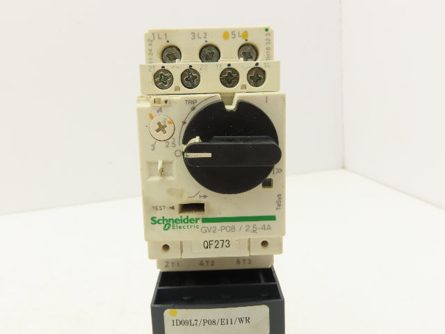 Schneider GV2-P08/2.5-4A Manual Motor Starter Overload w Contactor 3 Ph Lot of 2