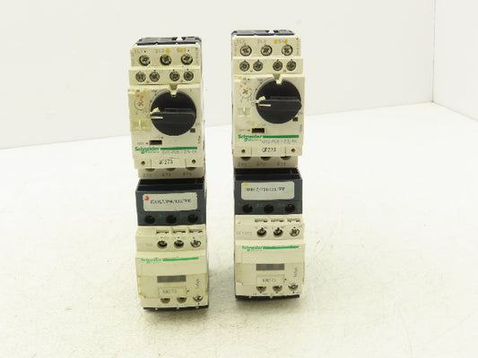 Schneider GV2-P08/2.5-4A Manual Motor Starter Overload w Contactor 3 Ph Lot of 2