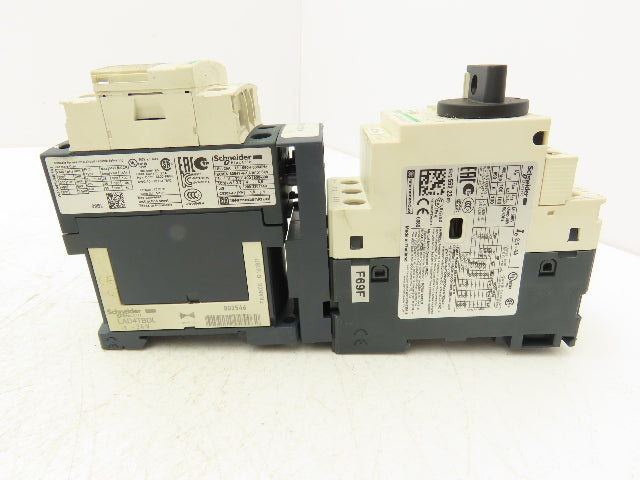 Schneider GV2-P08/2.5-4A Manual Motor Starter Overload w Contactor 3 Ph Lot of 3