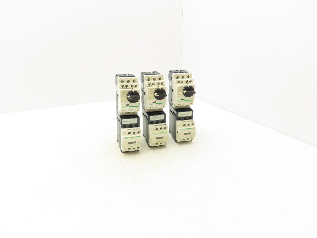 Schneider GV2-P08/2.5-4A Manual Motor Starter Overload w Contactor 3 Ph Lot of 3